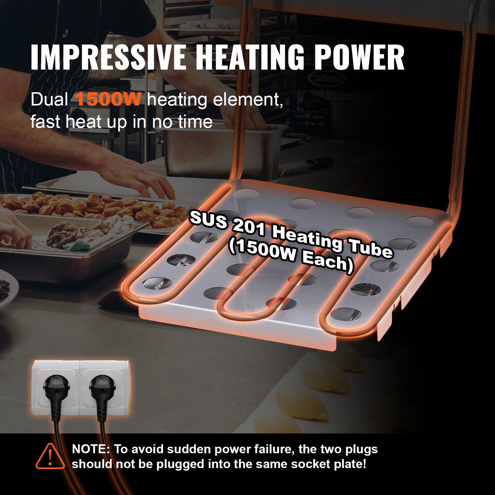 VEVOR 20L Electric Deep Fryer Dual Tank Stainless Steel 2 Fry Basket 3000W