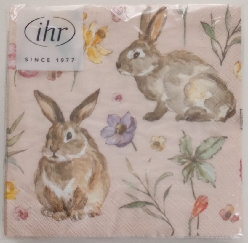New IHR 3Ply Paper Easter Cocktail Napkins 20-Count 5''x5'' Made in Germany