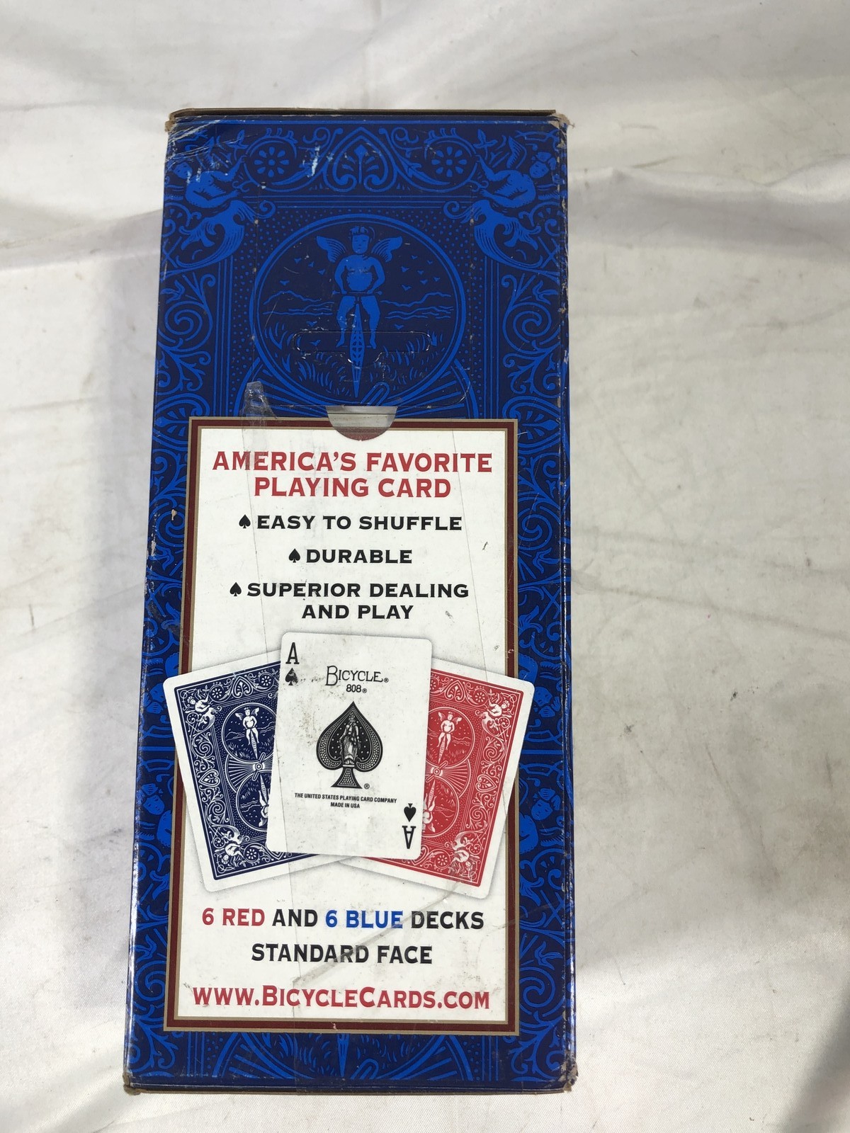 Bicycle 12 Decks Playing Cards 6 Red 6 Blue Standard Face