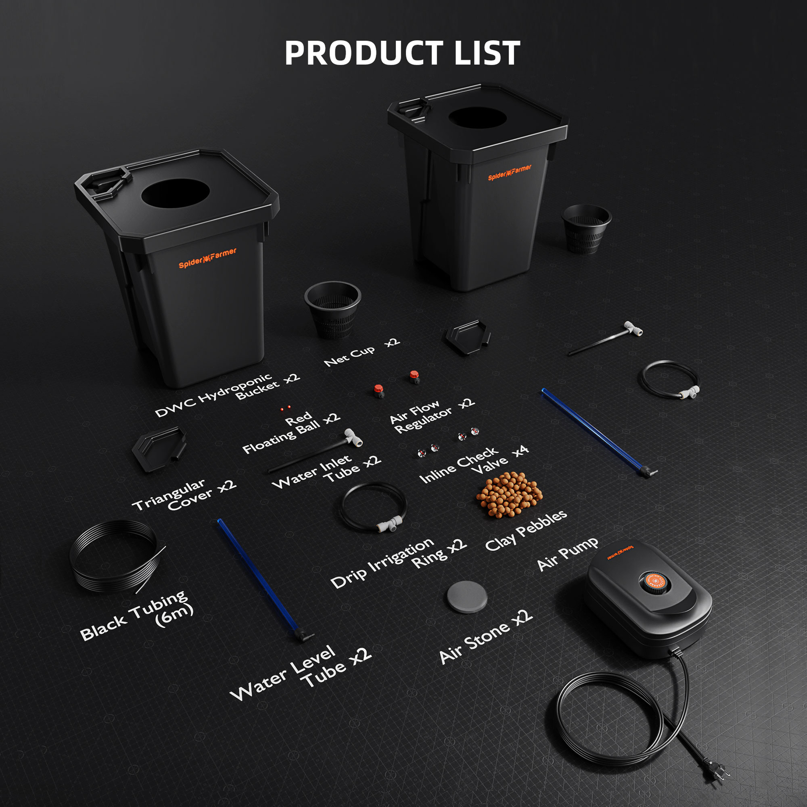 Spider Farmer 7 Gallon Hydroponics Deep Water Culture DWC Hydroponic System