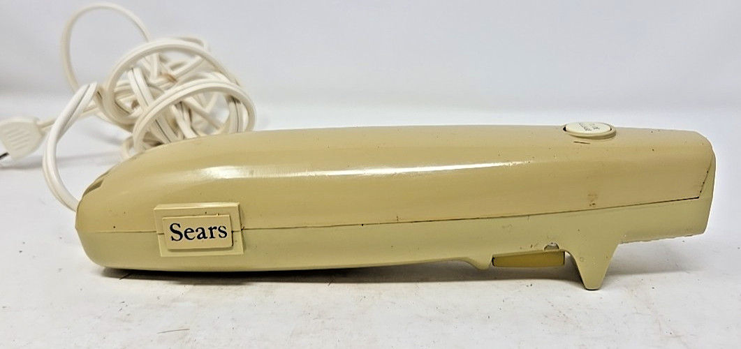 Vintage MCM Sears Electric Knife In Container Tested And Works