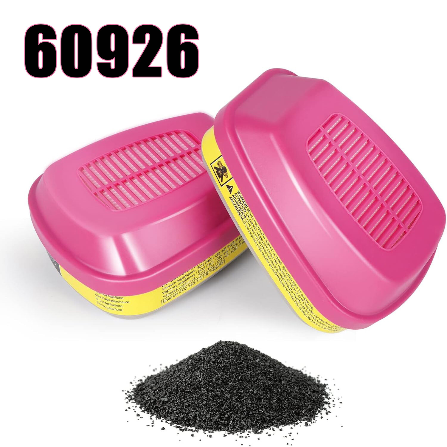 1 Pair 60926 Multi Gas Vapor P100 Replacement Respirator Protection Cartridge US