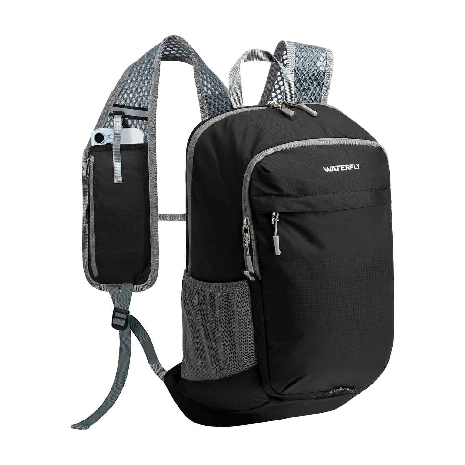 WATERFLY 15L Ultralight Packable Foldable Hiking Daypack - Compact Women Men