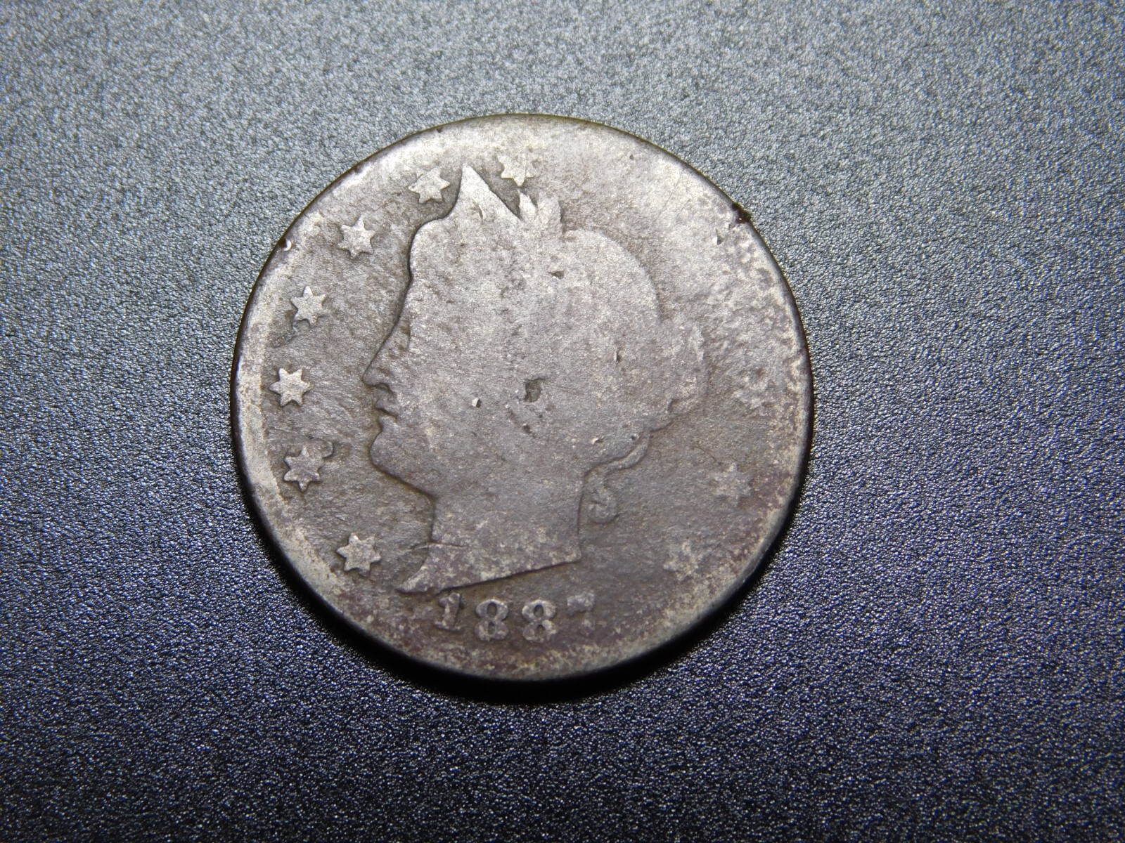 OLD US COINS 1887 V LIBERTY NICKEL