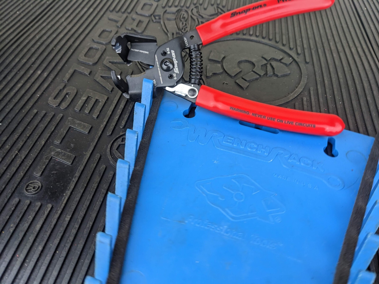 #bf266 Snap-on Tools USA RED Soft Grip 7" Inline Wire Stripper / Cutter PWCHHD7