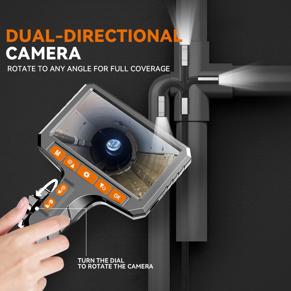 NEW SALE! 2-Way Articulating Borescope Camera w/ Light Endoscope 360° Inspection