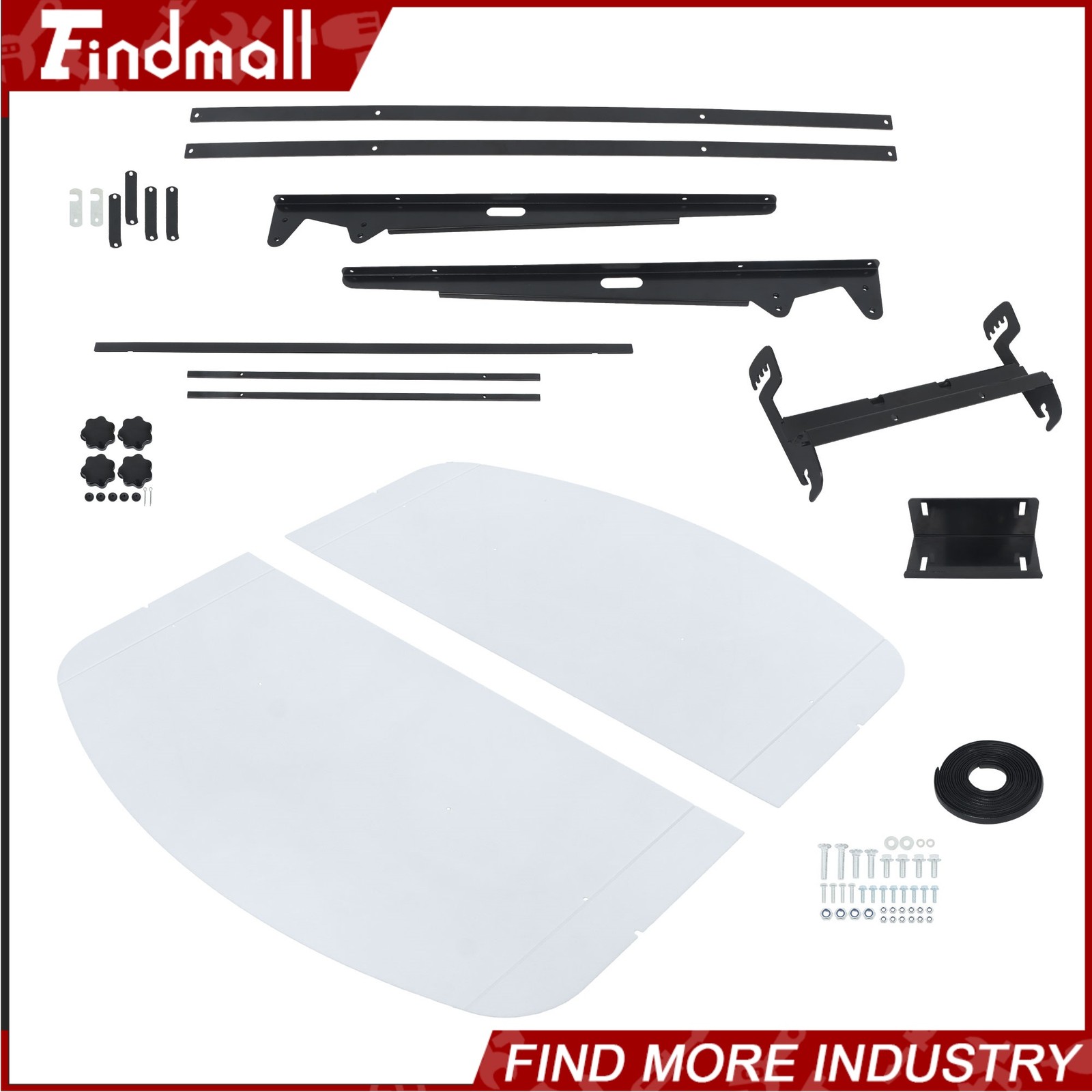 For ROPS 52" X 52" Tractors Snow Shield 2" x 2" or 2" x 3" Tractor Canopy Top