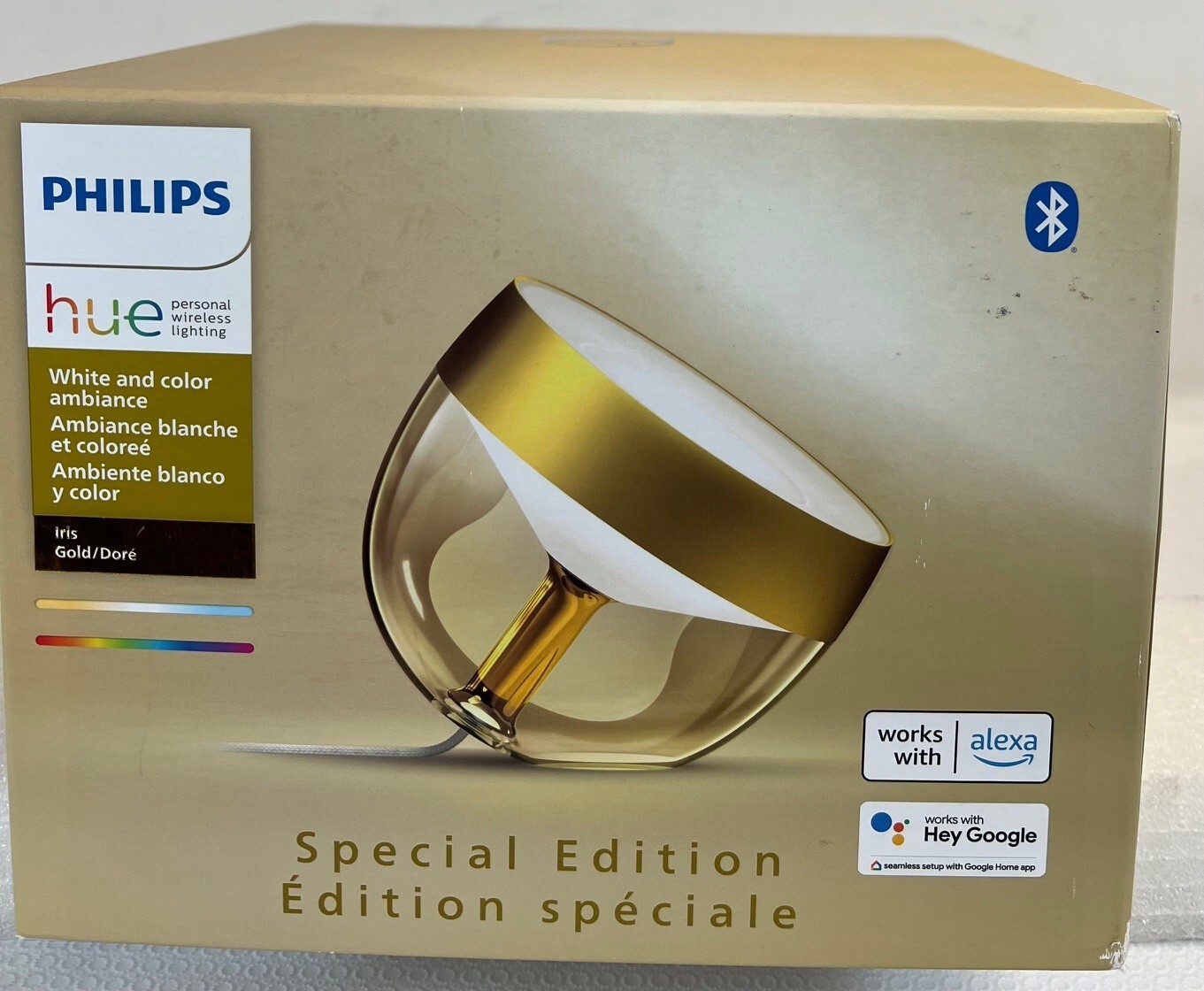 Philips Hue White and Color Corded Dimmable Smart Lamp, Limited Edition Gold