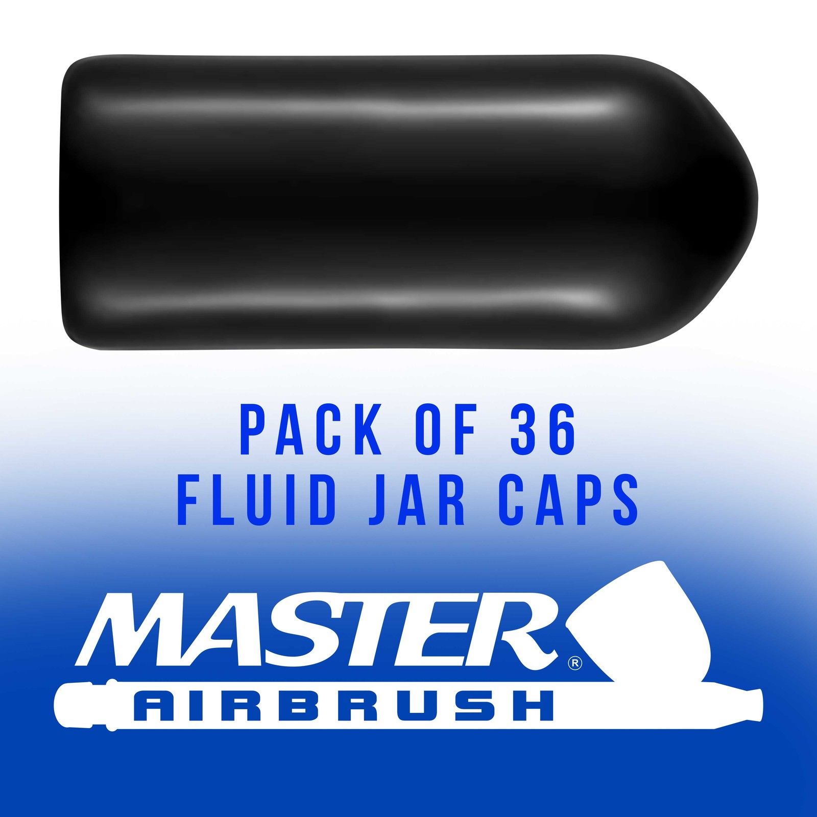Master Airbrush Siphon Bottle Jar Adapter Cap Covers (Pack of 36) -Plastic Plugs