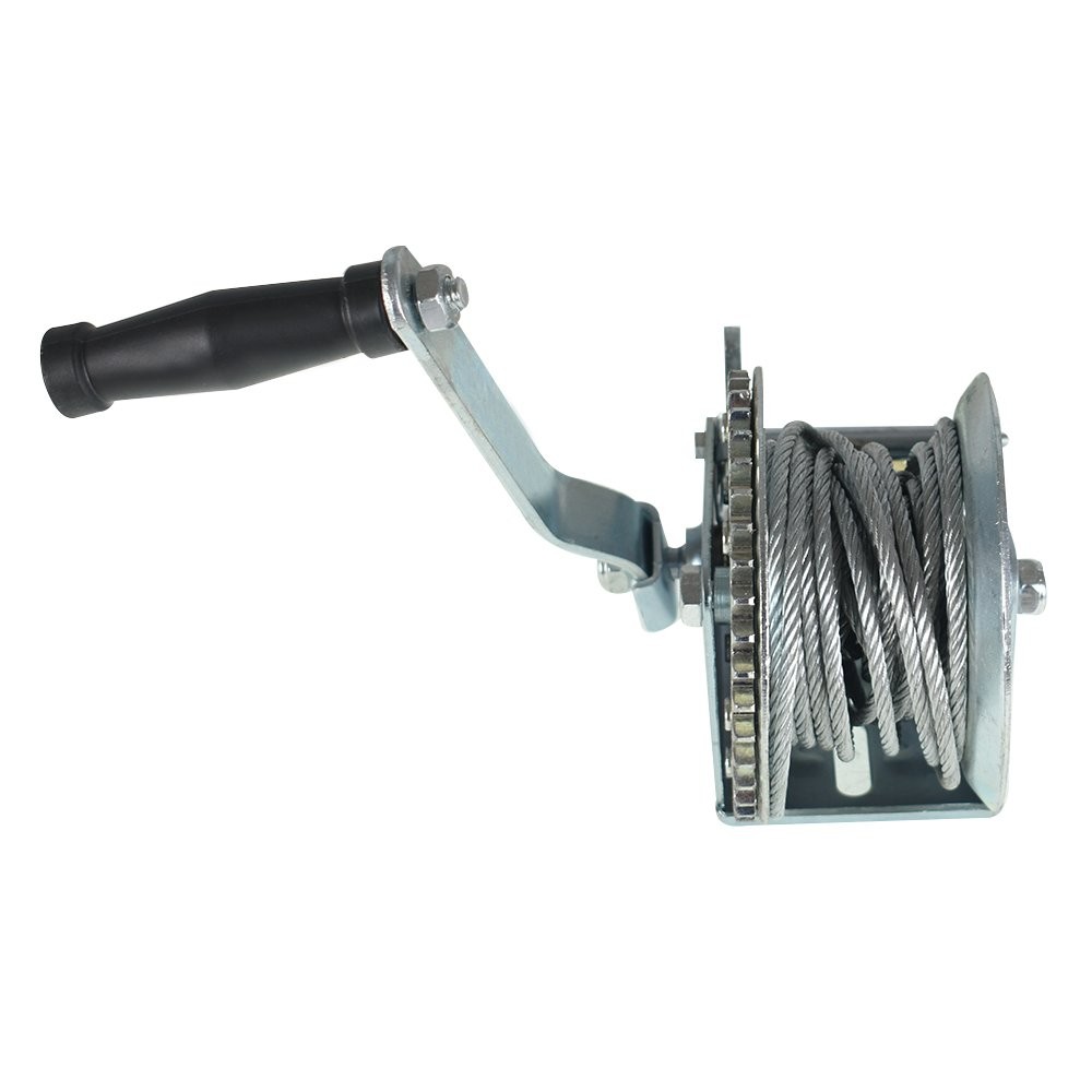1600lbs Hand Winch Boat Winch Hand Crank Winch With 32ft Cable Manual Winches