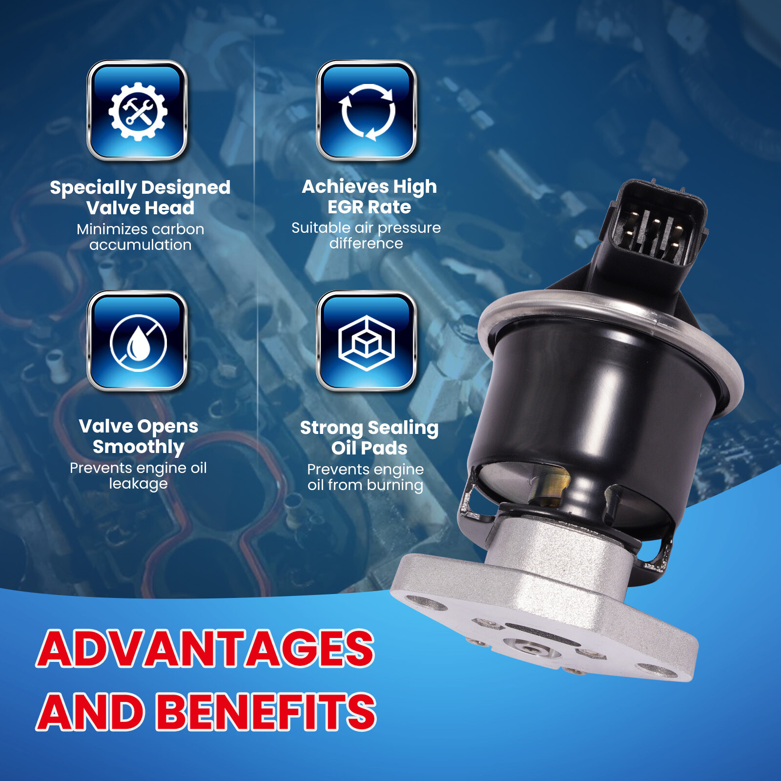 18011RNAA00 EGR Valve for 2006-2011 Honda Civic 1.8L GAS SOHC FWD