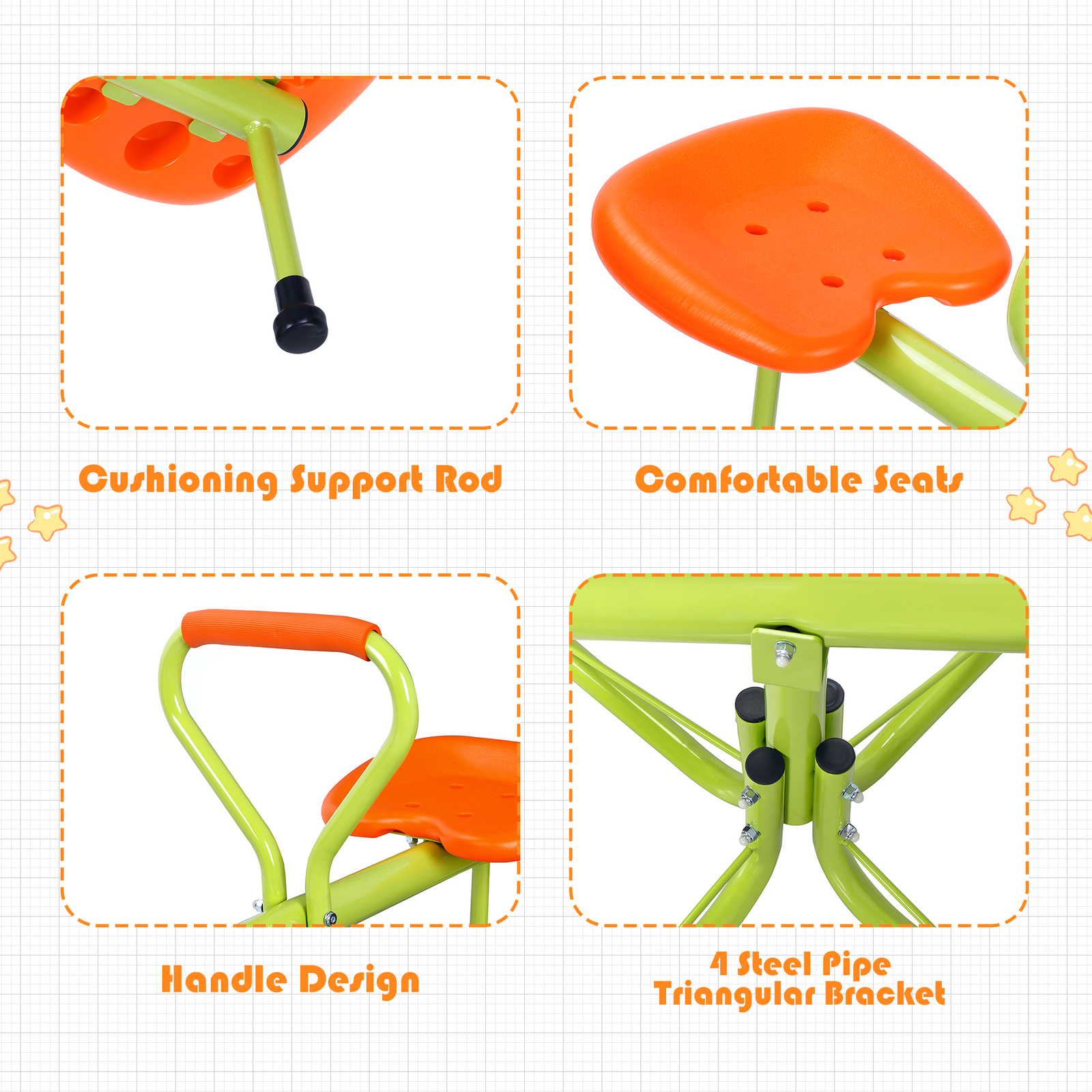 Junior Kids Heavy-Duty Seesaw 360 Degree Spinning Children Entertainment EZ Set