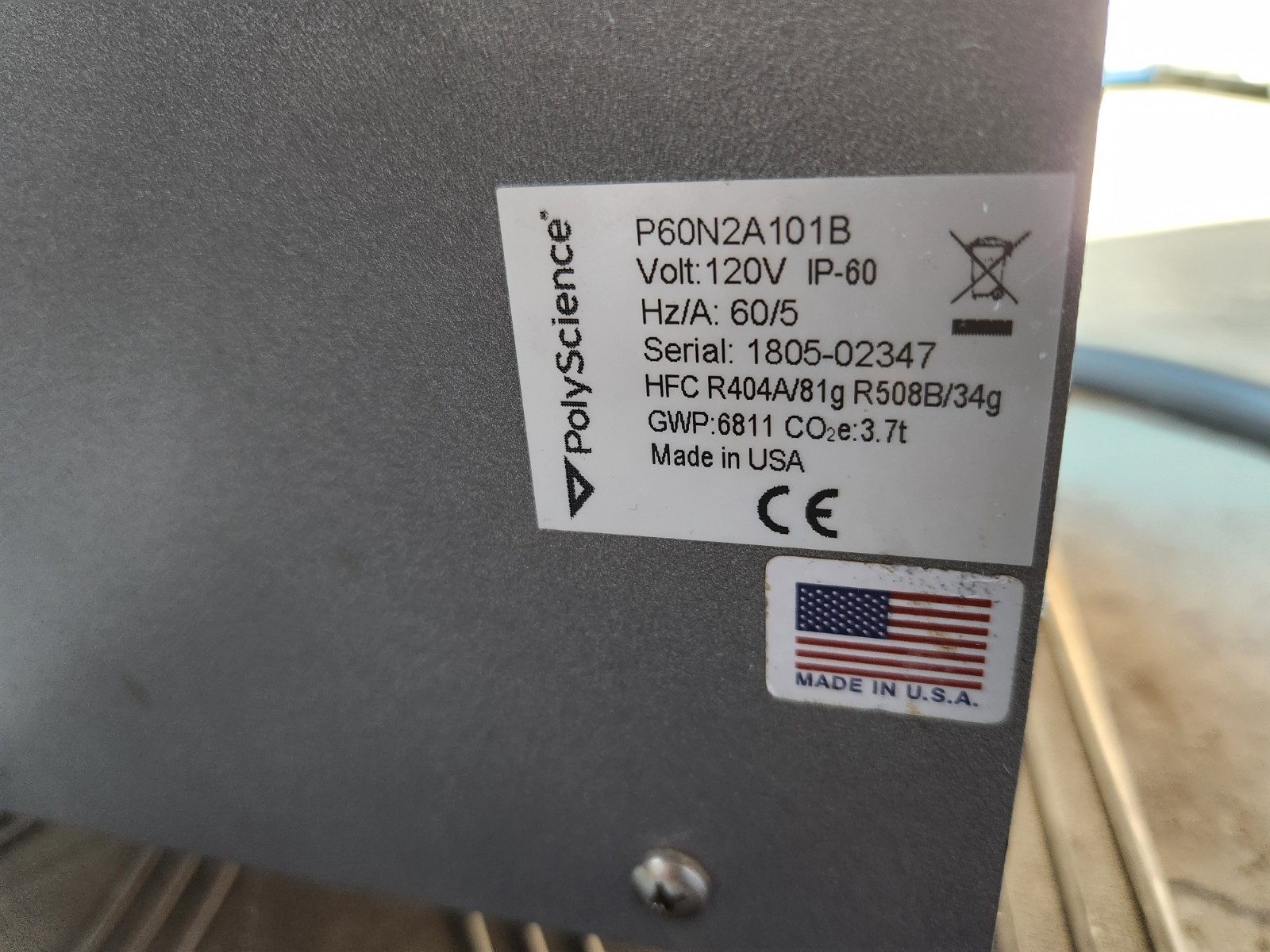 PolyScience IMMERSION CHILLER COOLER PROBE IP-60 P60N2A101B -60°C