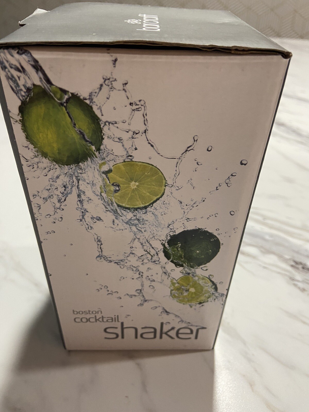 NEW!! BOSTON COCKTAIL SHAKER Stainless Steel And Glass W/Drink Recipes