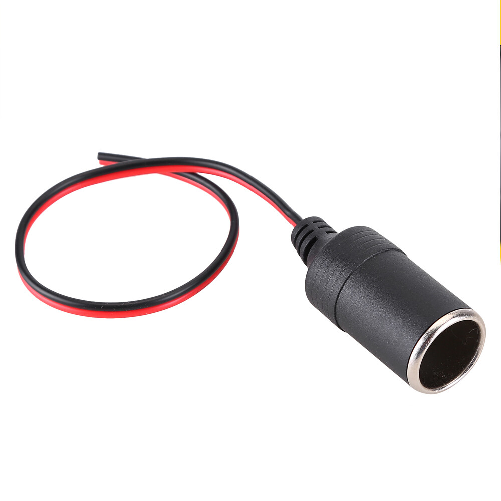 Car Cigarette Lighter Charger Cable Female Socket Plug Connector Adapter 12V/24V