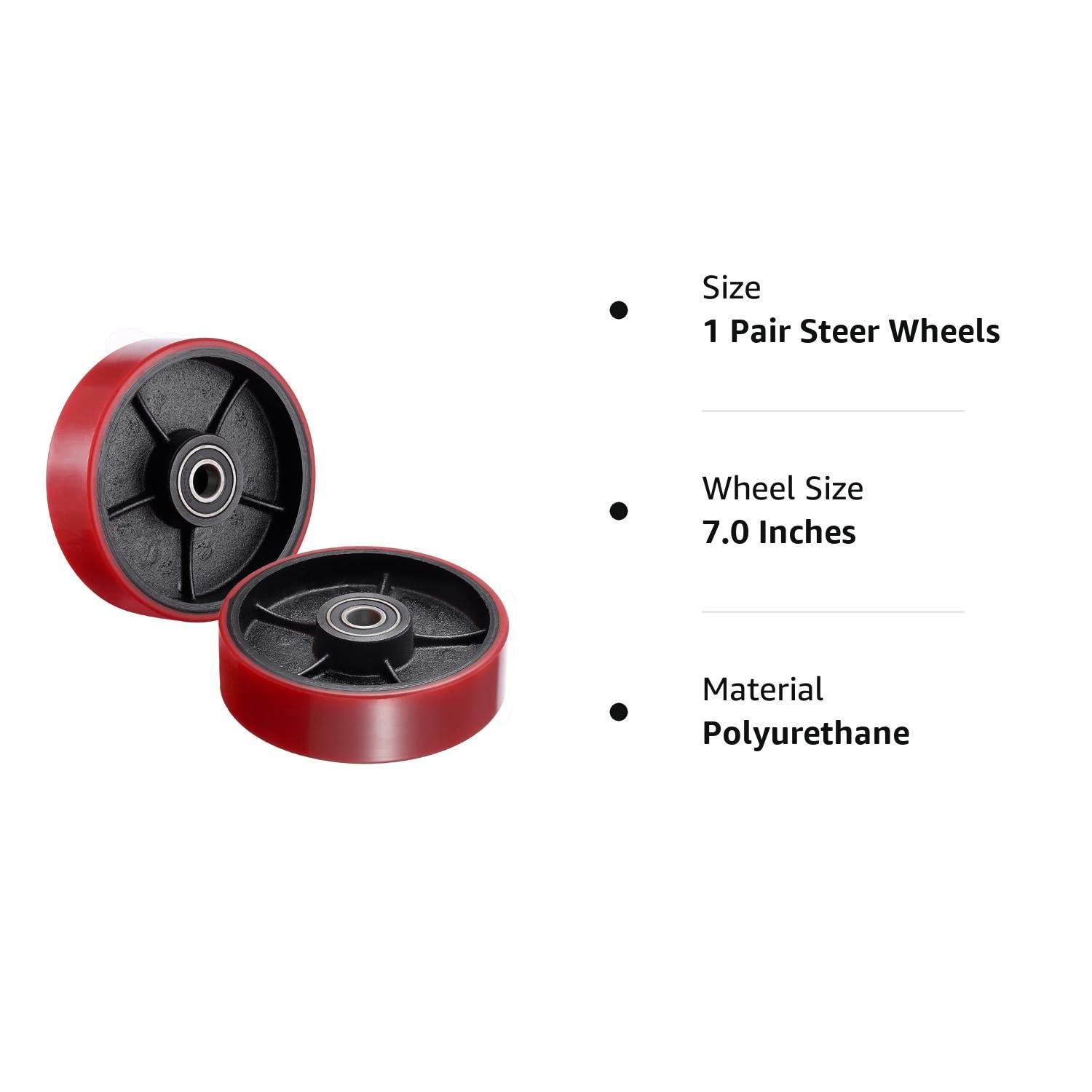 Pallet Jack Truck Steer Load Wheels Replacement Kit Full Set 20mm ID Bearings