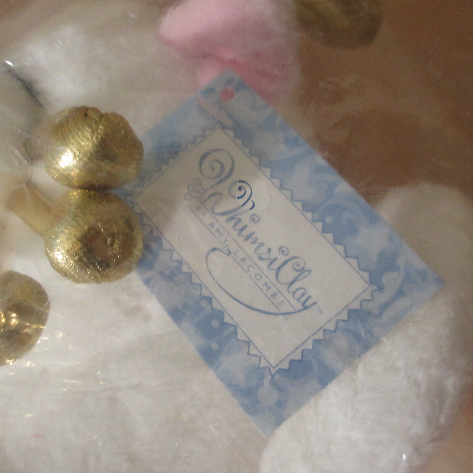 Vtg WhimsiClay Whimsy Clay Amy Lacombe ~10" ANGELICA Angel Cat Plush Stuffed