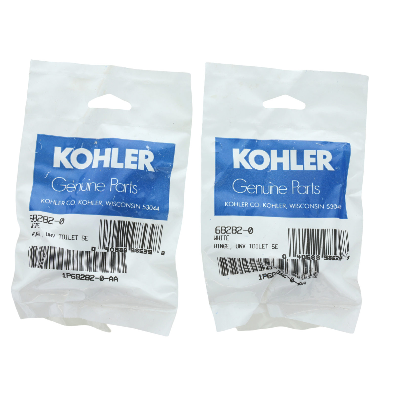 2x Kohler 68282-0 Universal Toilet Seat Hinge, White
