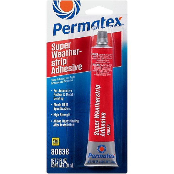 Permatex Super Weatherstrip Adhesive Yellow 2 oz (80638)