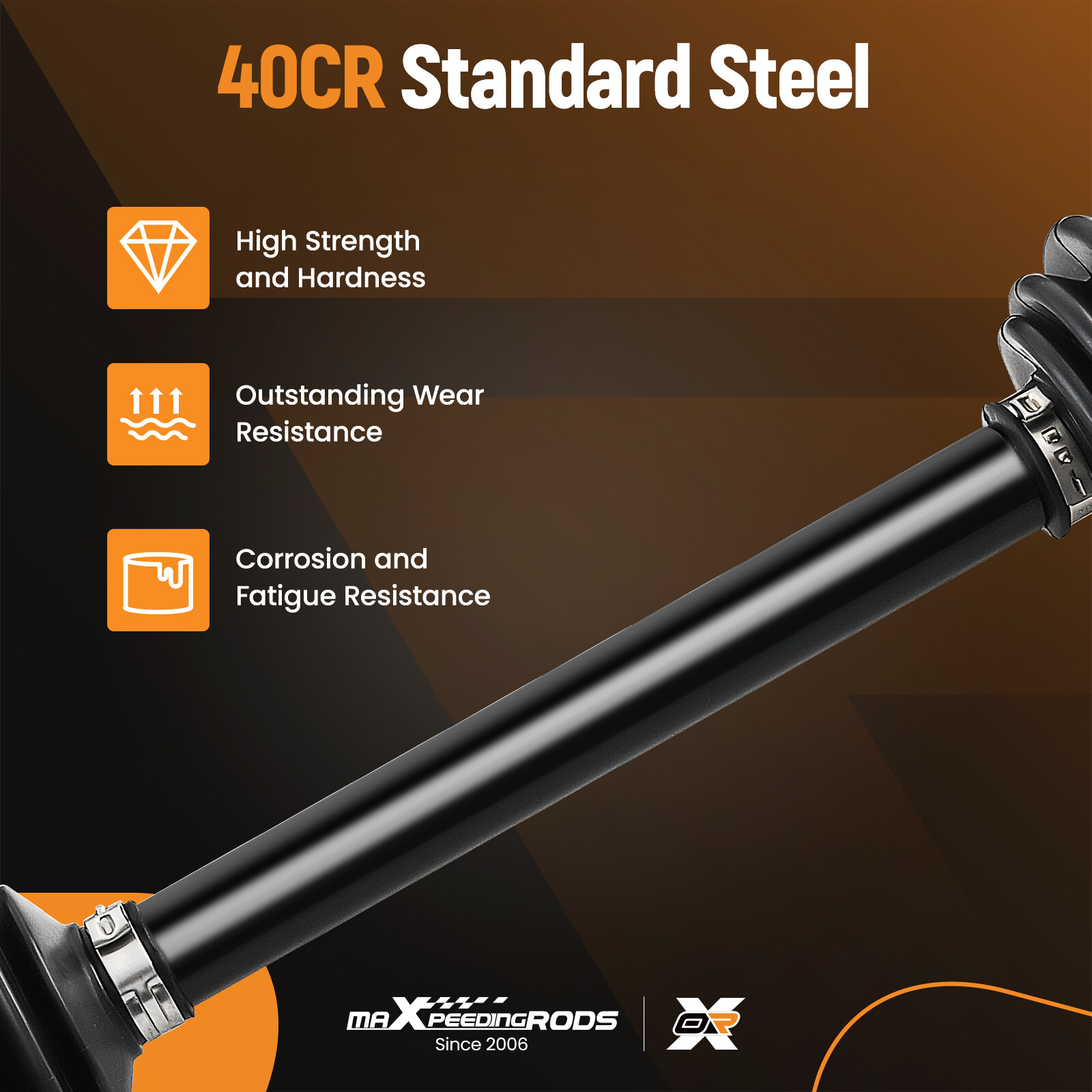 Front Right / Left Complete CV Joint Axle for Polaris 1332637 1334175