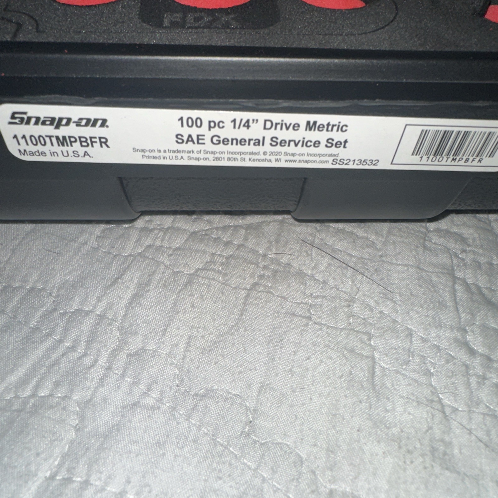 Snap-on Tools 1/4” Dr Metric SAE FDX Ratchet Storage CASE ONLY 1100TMPBFR