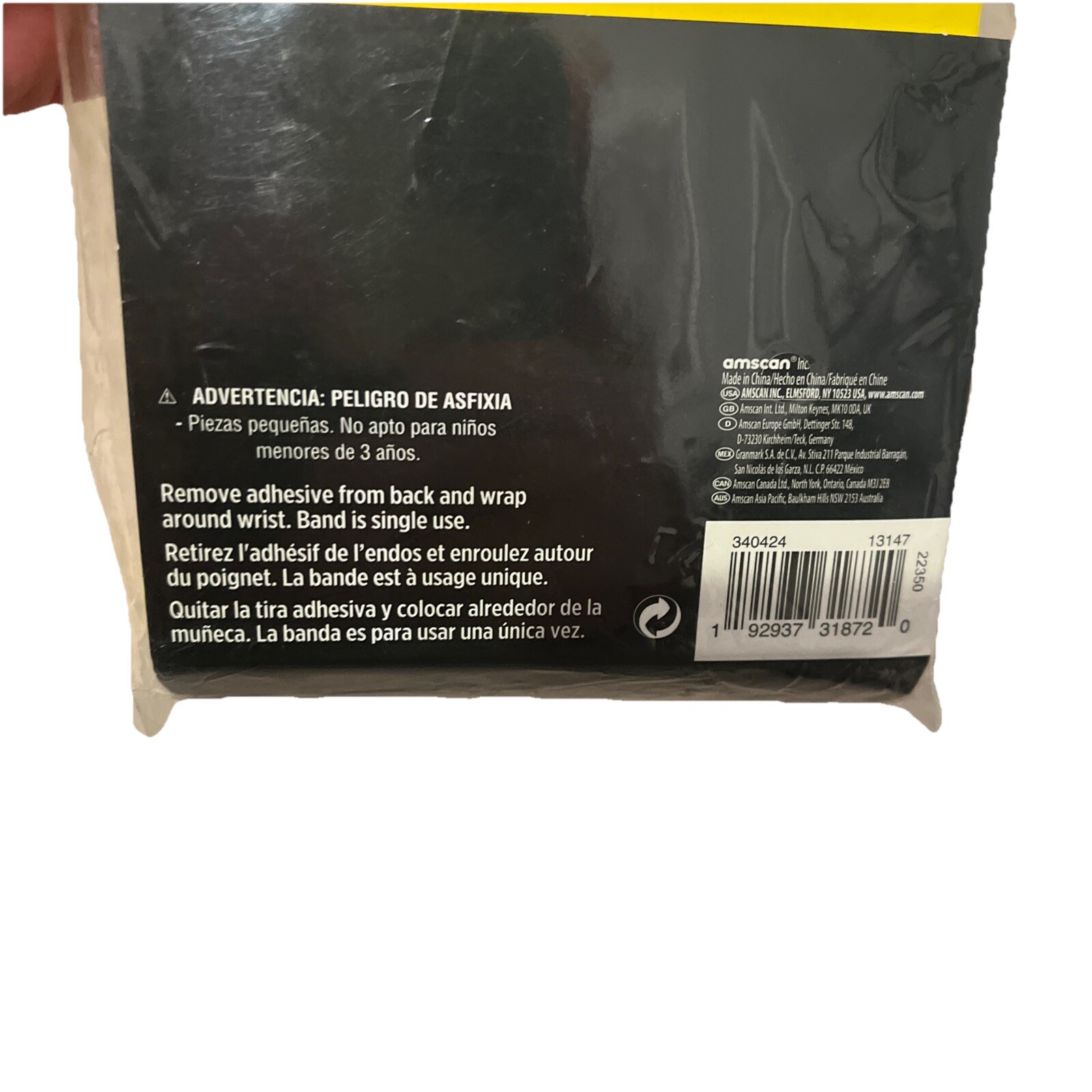 Wristbands Numbered Yellow 500 count Events Parties Clubs Amscan Tyvek