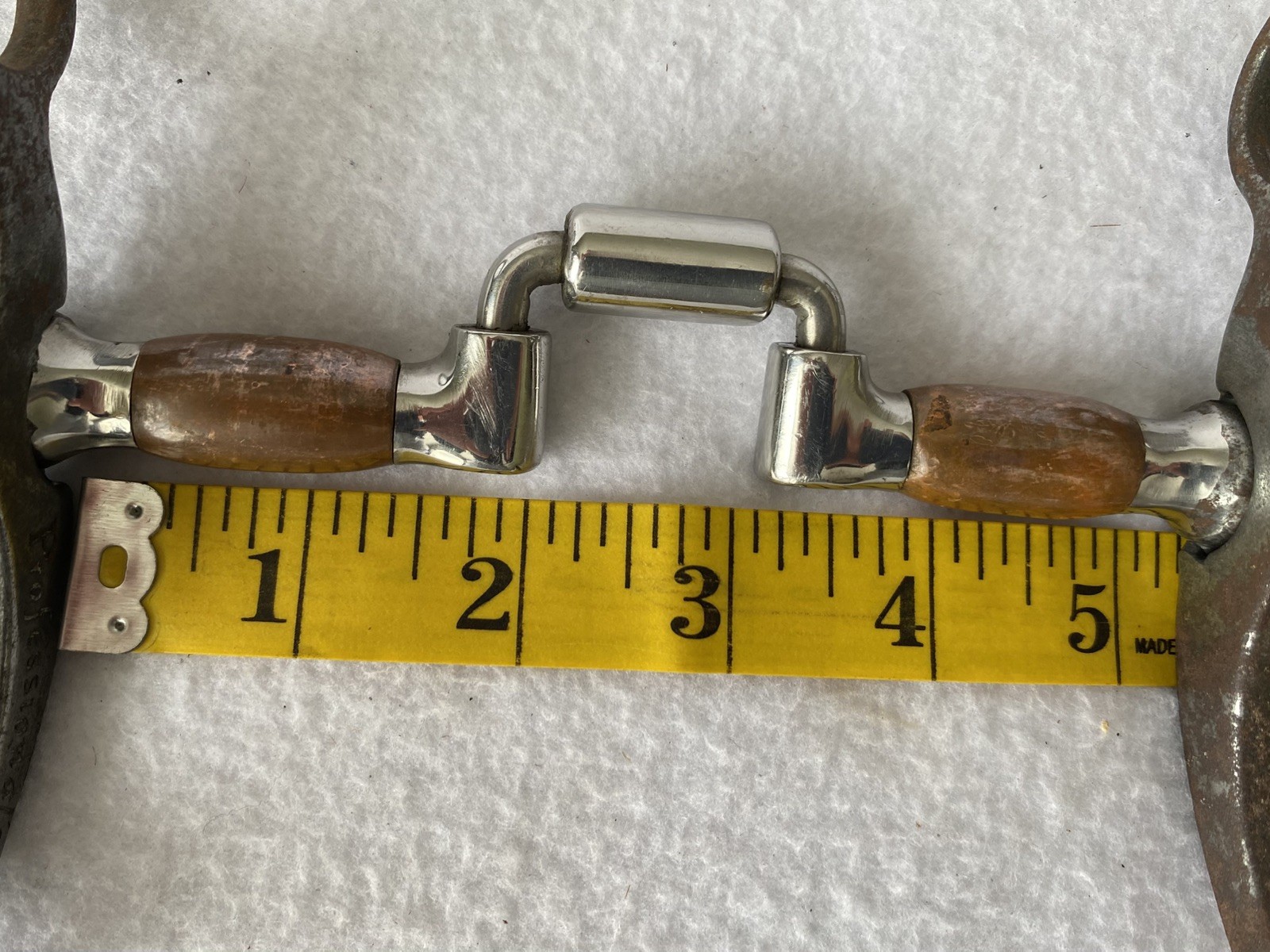 Professional's Choice Stone Dot Ballhinge Cheek ~ 5-1/4" Hinged Port Mouth Bit