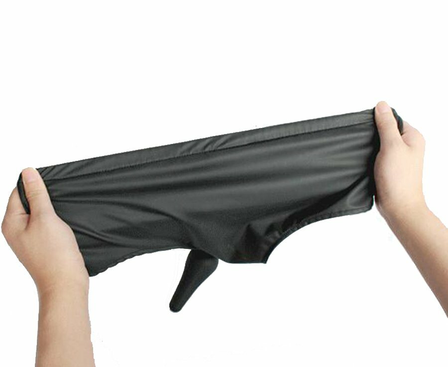 Wearable Male Men's Underwear Shorts Brief with Silicone Anal Butt Plug