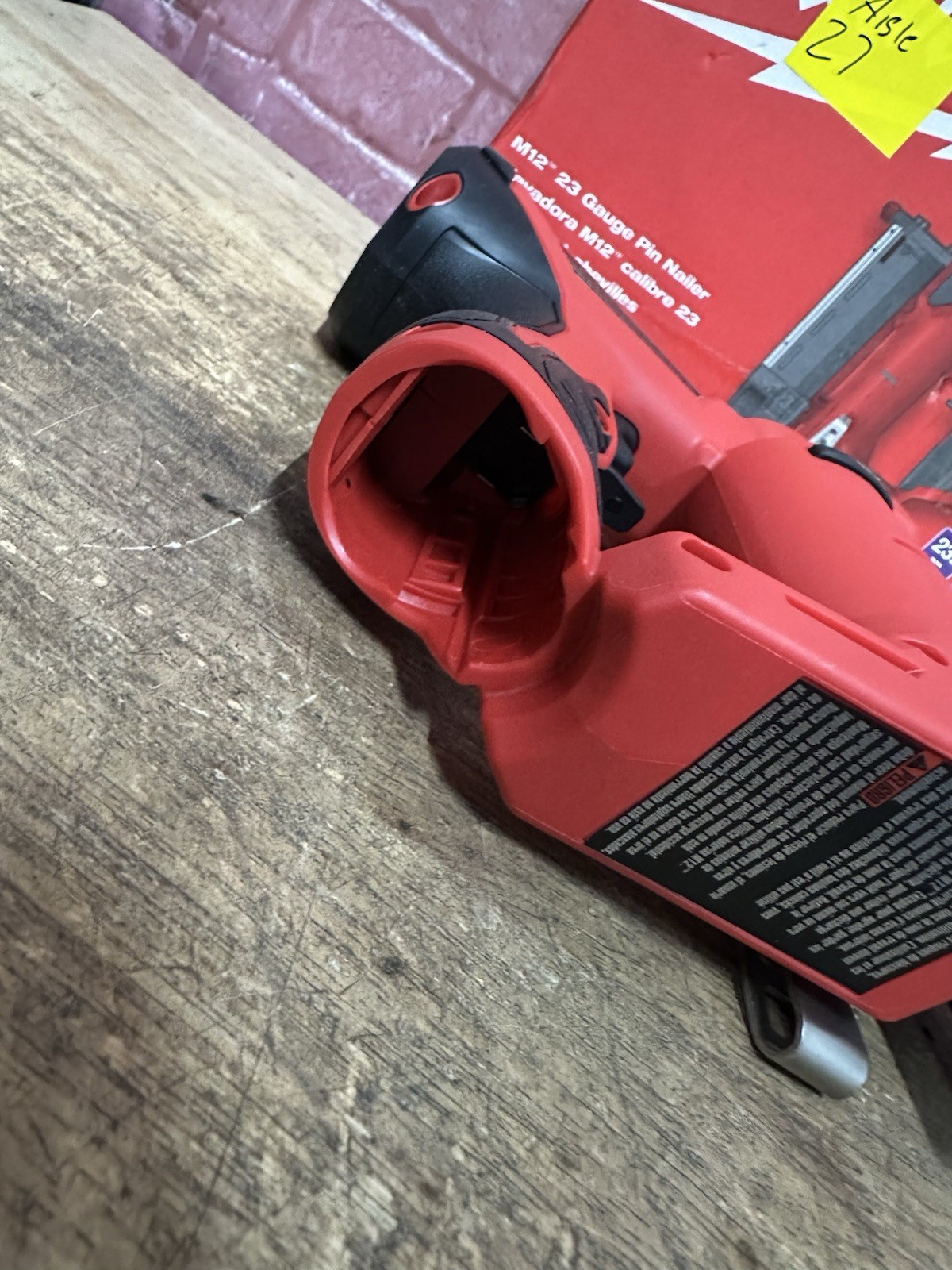 Milwaukee M12 23 Gauge Cordless Pin Nailer Tool (2540-20) Tool Only (Open Box)