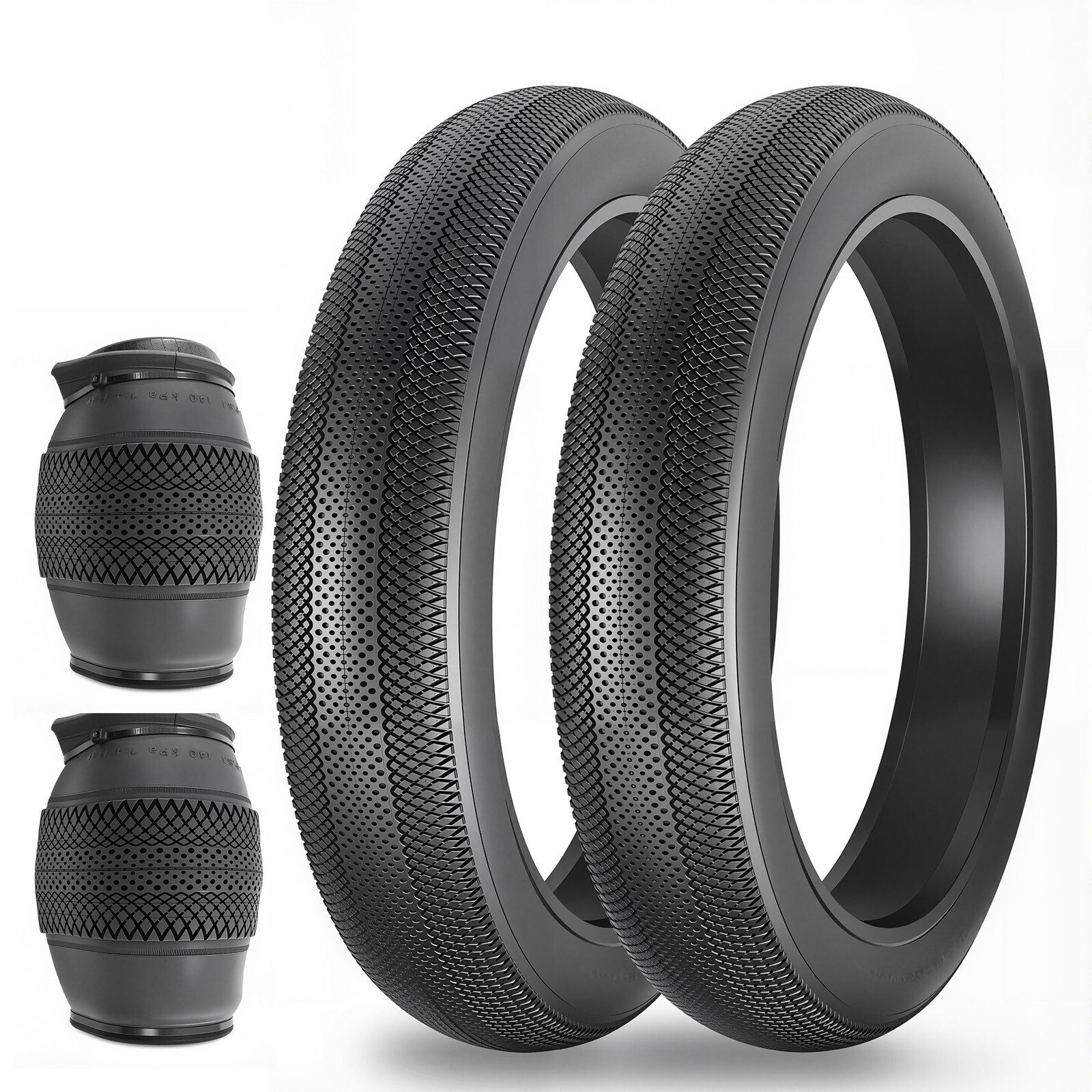2 Pack 26x4.0 Bike Tire Bike Tire - Fat Tire for Ebike Heavy Duty 26x4.0,Black