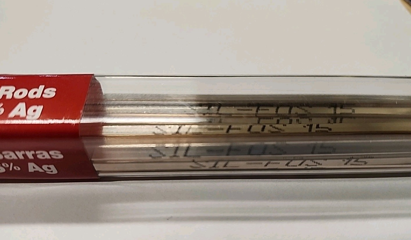 1 Lb Lucas Milhaupt Sil Fos Silvaloy 15% Silver Solder 28 brazing rods 95150