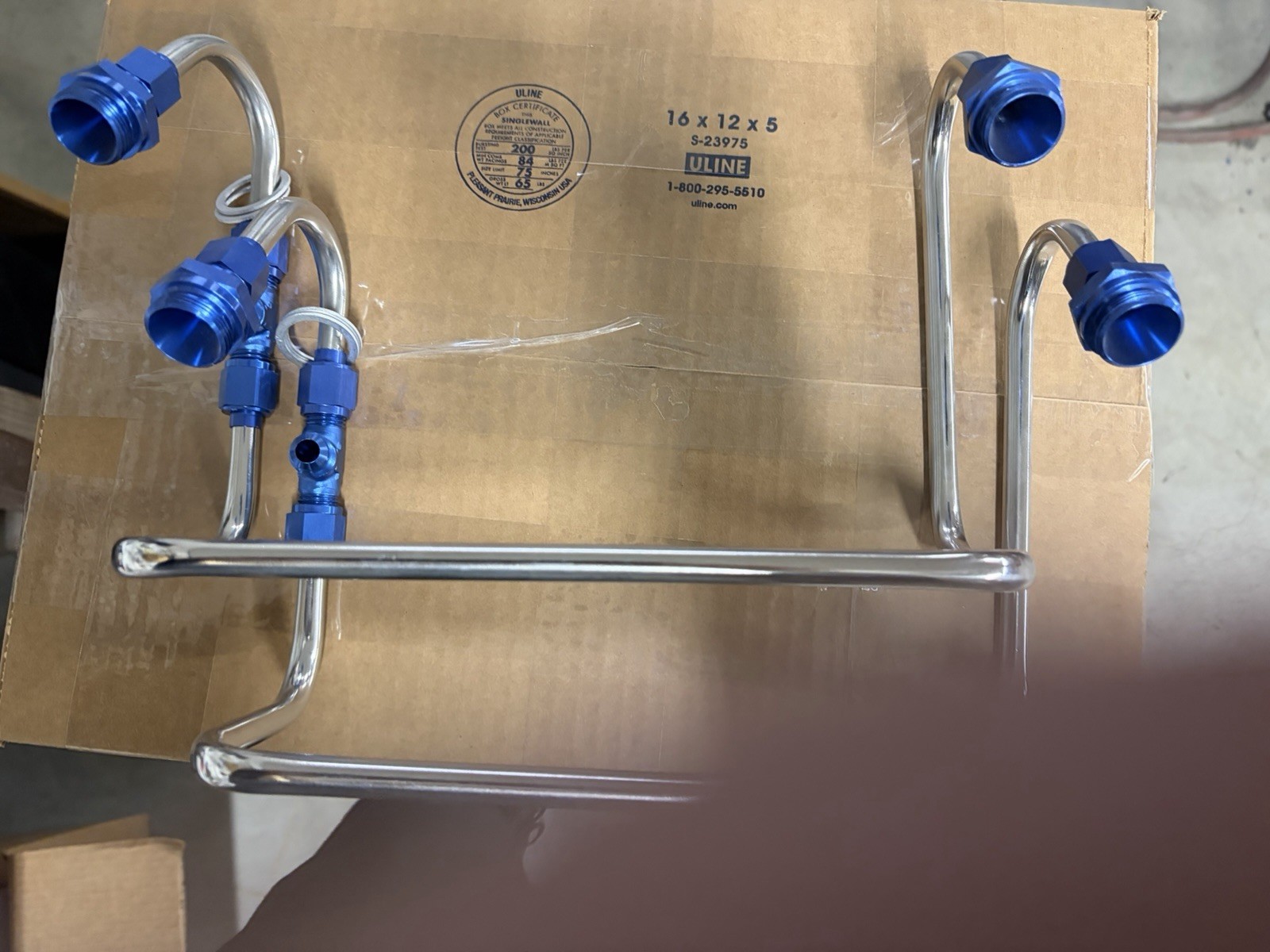 Mooneyham Blowers Holley carb stainless side saddle fuel lines Blower Tunnel ram