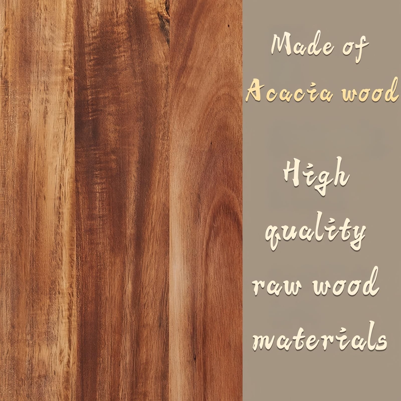 Acacia Wood Cutting Board with Handle - 14 x 7in, Wooden Chopping Board for M...