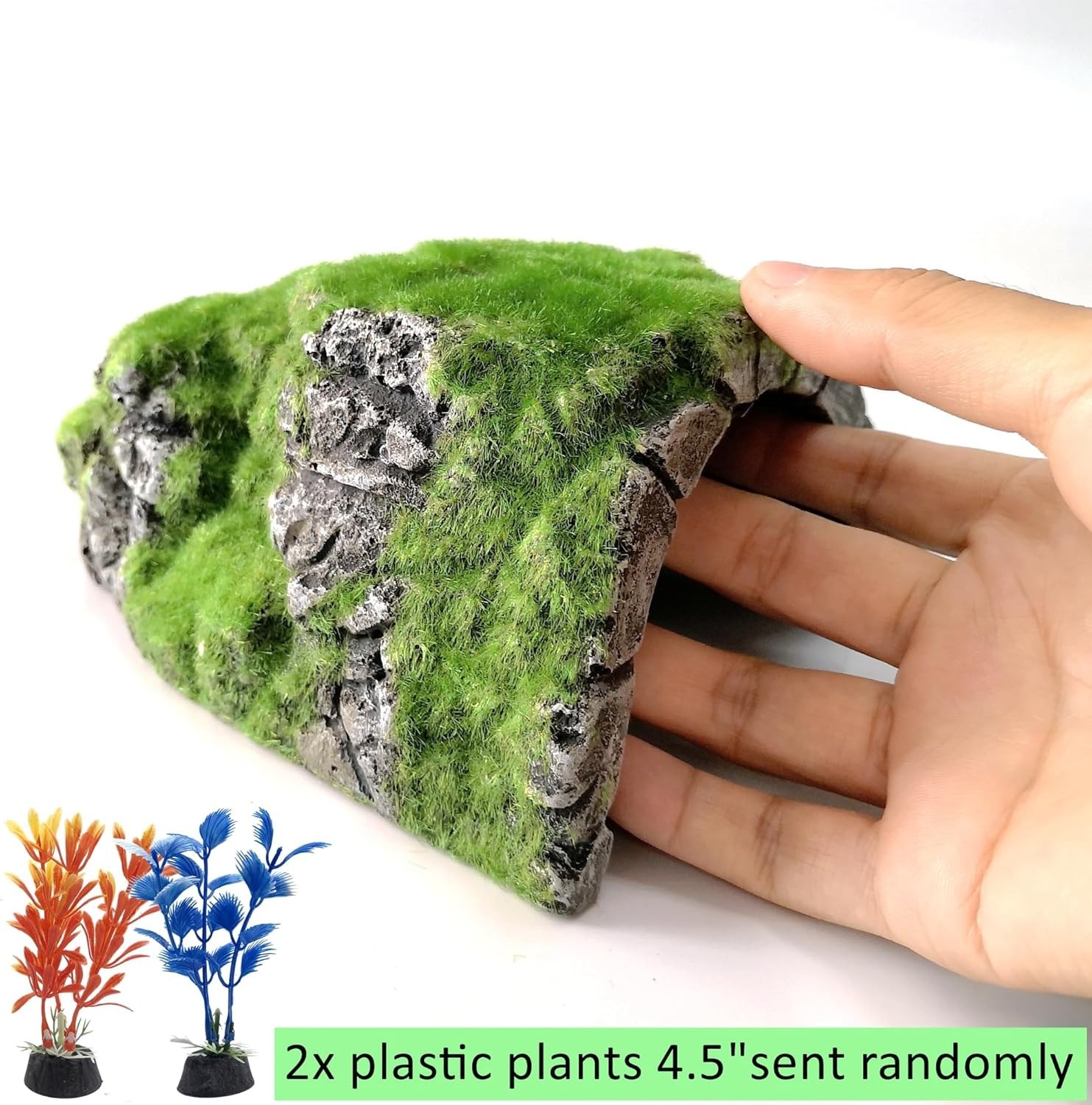 Eco-Friendly Betta Cave Fish Hideout with Lifelike Moss – Perfect for Breeding