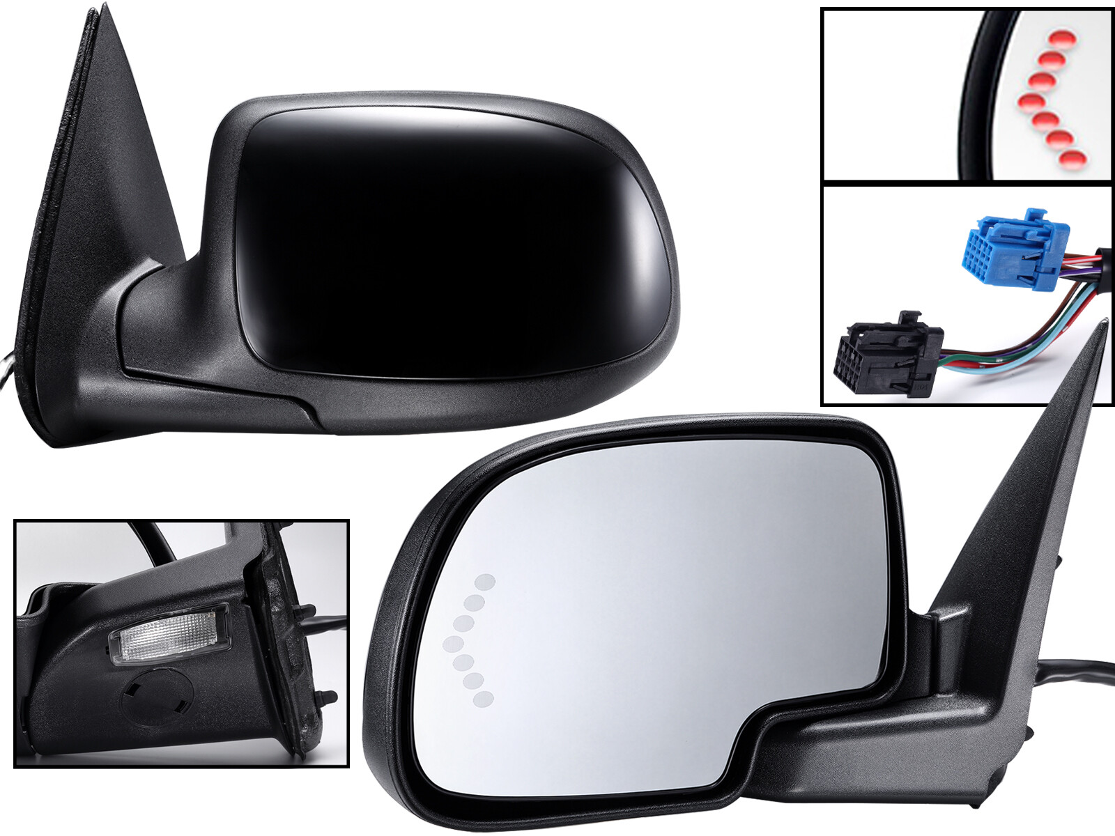 For 2003 - 2007 GM Pickup Truck Mirror Power Folding Signal Puddle Driver Side