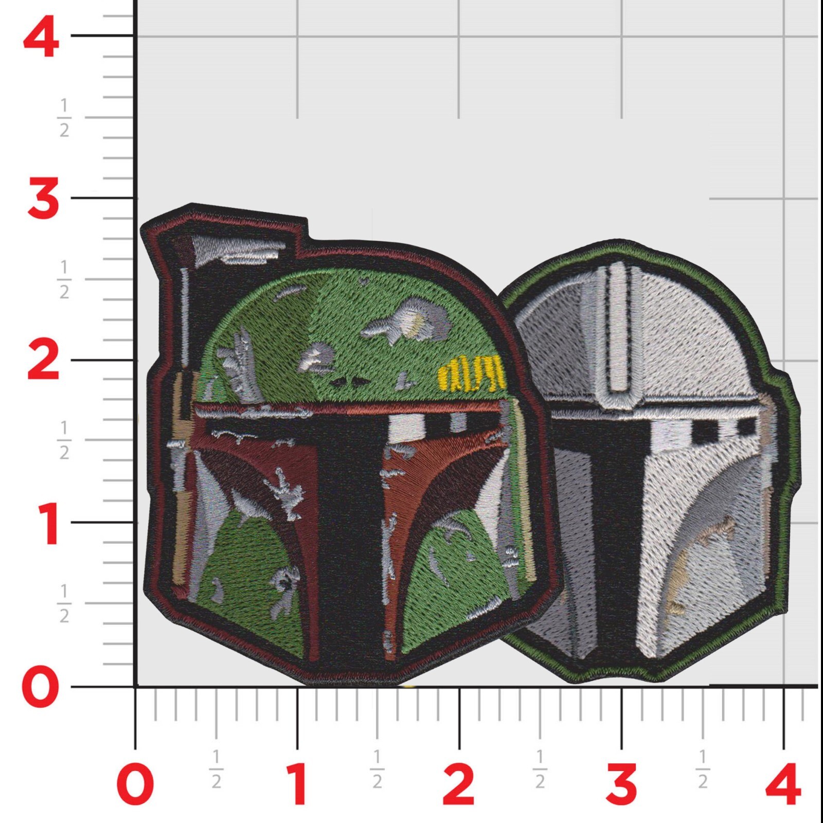 Star Wars "Buckets" Series MANDALORE helmet embroidered patches Boba Fett Mando