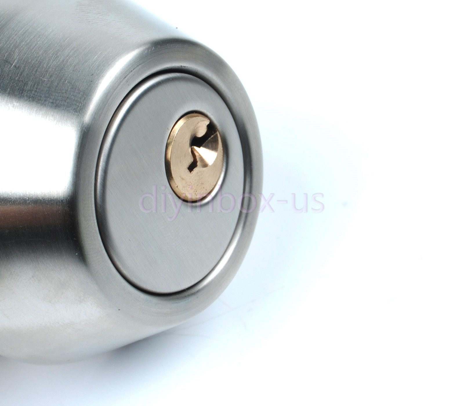 Top New 3 keys Silver Cylinder Deadbolt Door Lock Security Home Entry Handle Set