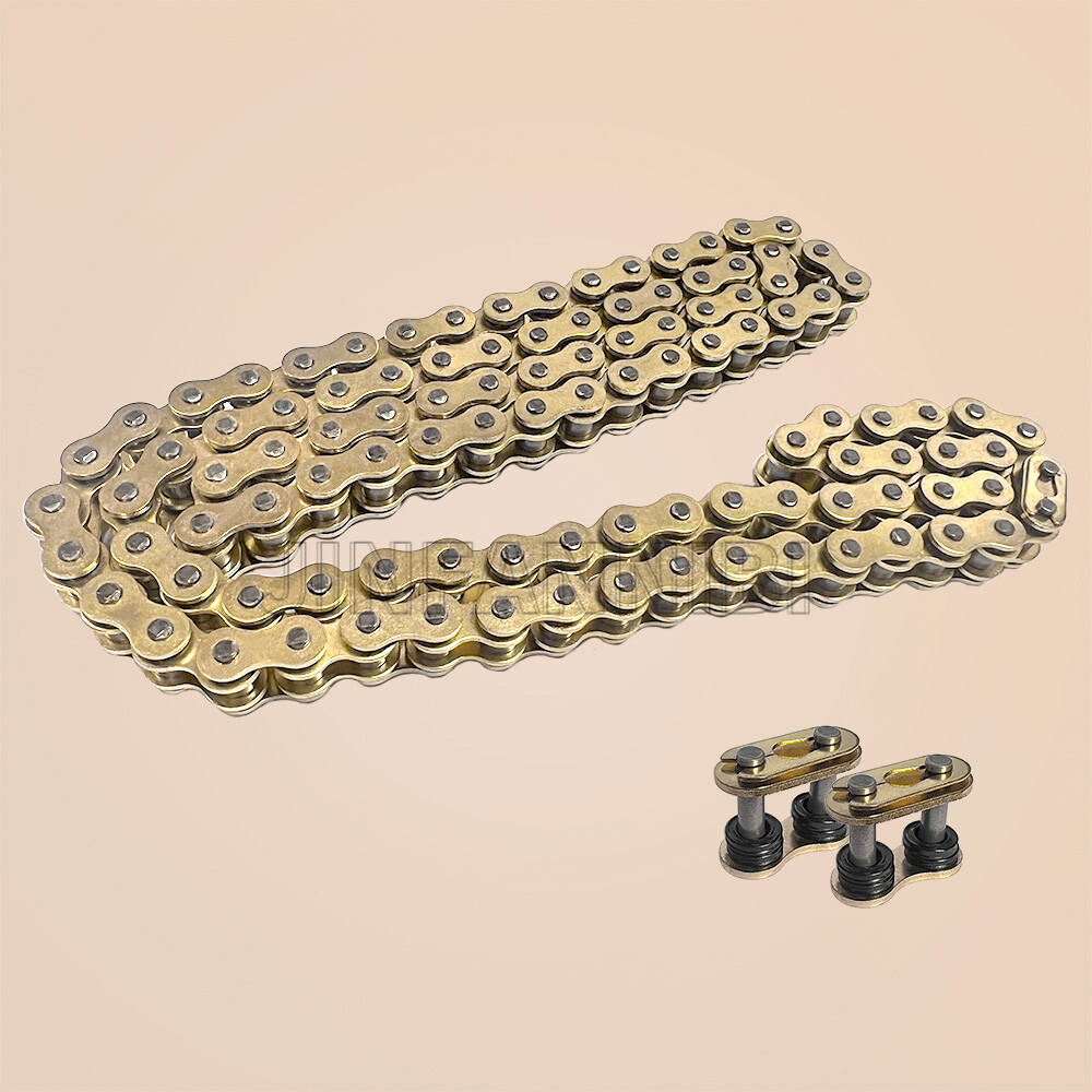Gold 420 X-Ring Chain 120 Links With Connecting Master Link for Motorcycle