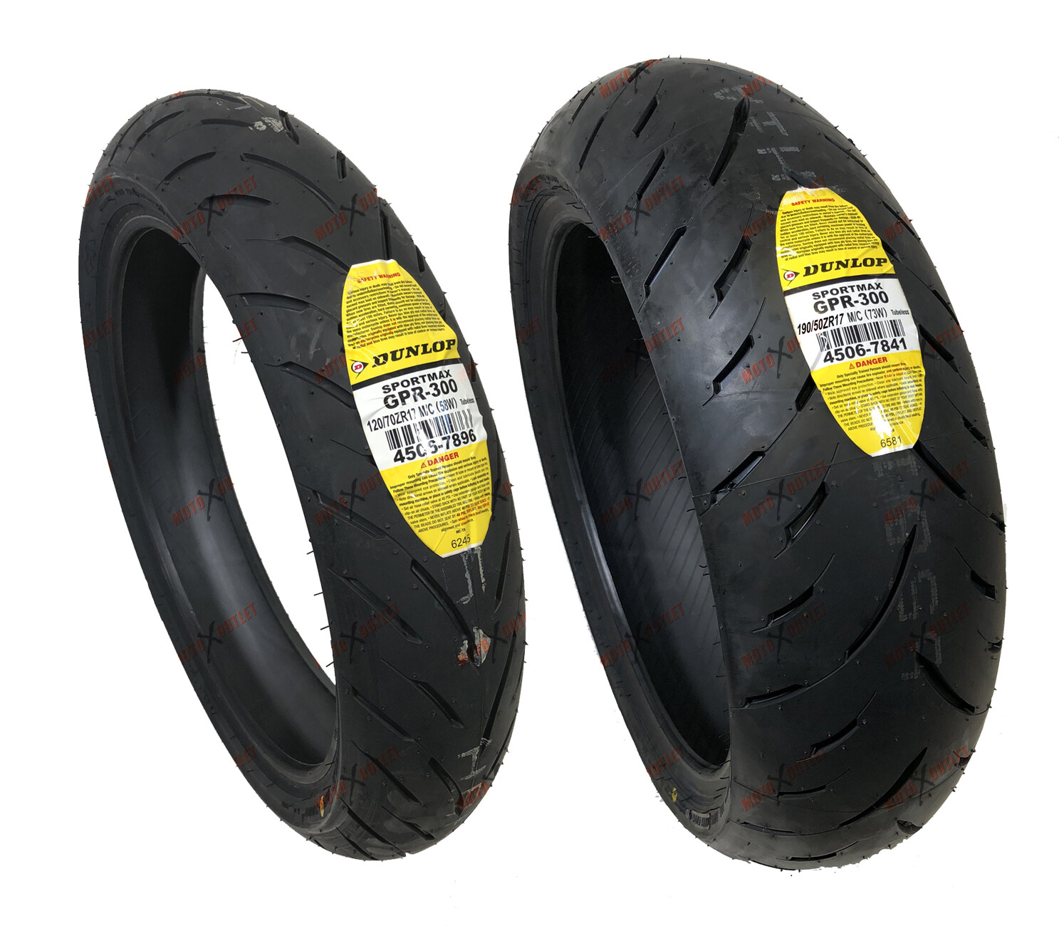 Dunlop GPR 300 120/70ZR17 190/50ZR17 Tire Set Front Rear Motorcycle Tires