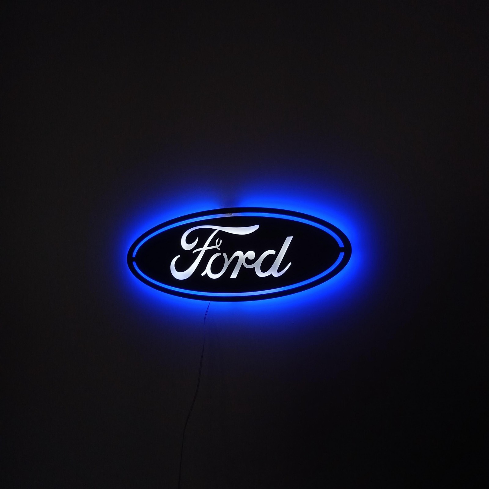 Metal LED Lighted Car Emblem Wall Decor, Garage Automotive Sign