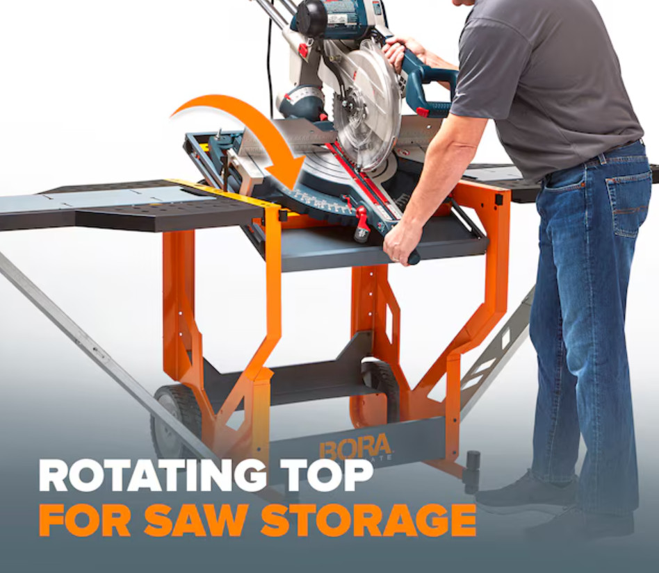 Bora Portacube STR Miter Saw Stand Steel Rolling Adjustable Free Shipping