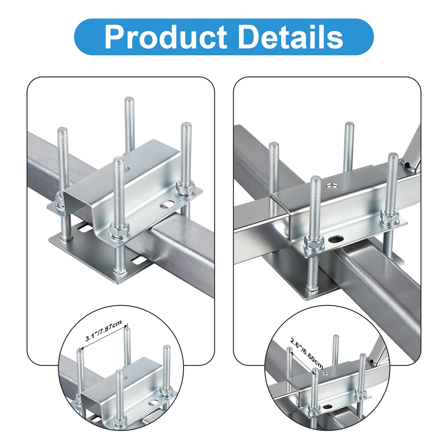Black Boat Trailer Guide 31"-48" Adjustable , Boat Trailer Guides Poles Kits