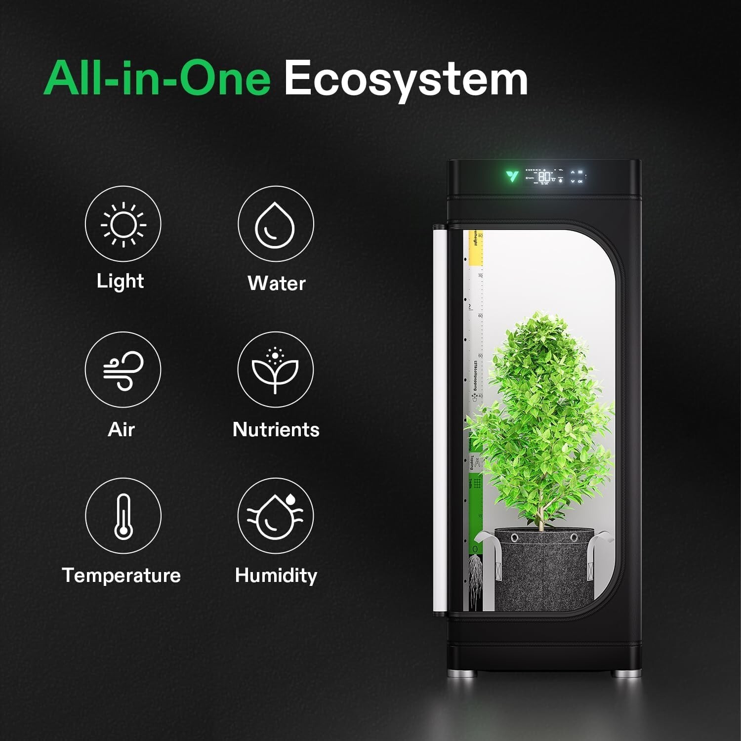 VIVOSUN VGrow All-in-One Smart Grow Box Complete Grow Tent Kit for Hydroponics