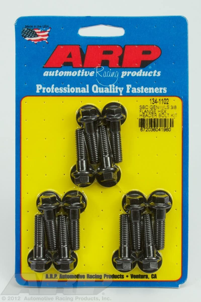 ARP 134-1102 Hex Head Header Bolts Kit for Chevrolet Gen III IV LS 5.3 6.0 6.2