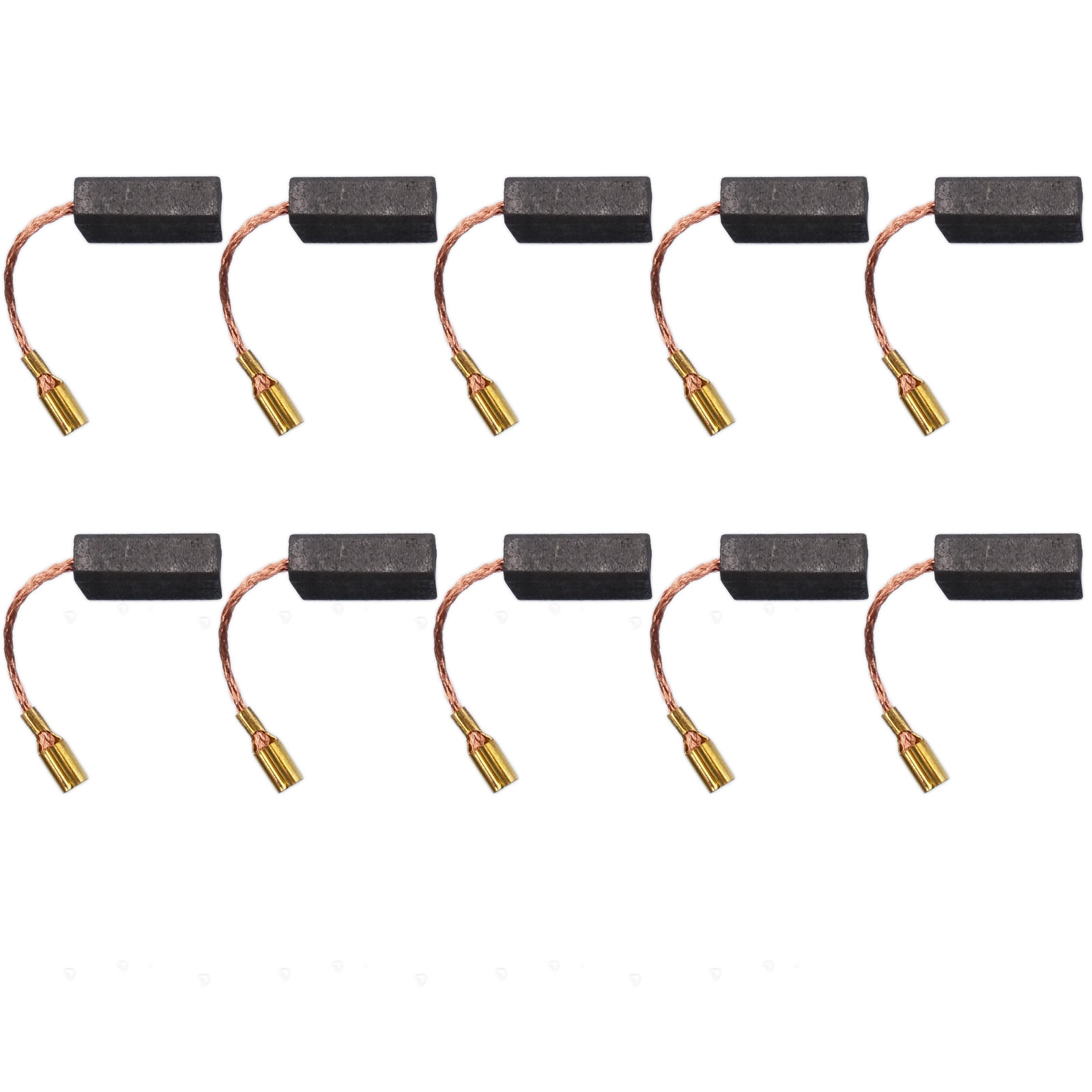 US Stock 10pcs 5mm x 10mm x 17mm Carbon Brushes Motor Brush Set Replacement #150