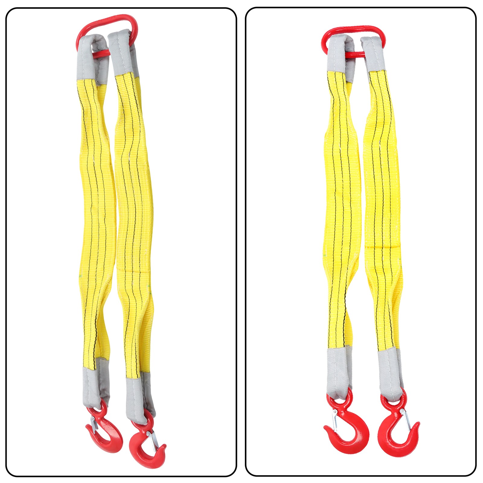 Lifting Slings Straps With Hooks 3.3Feet Two Leg Bridle Web Sling 4409 lbs