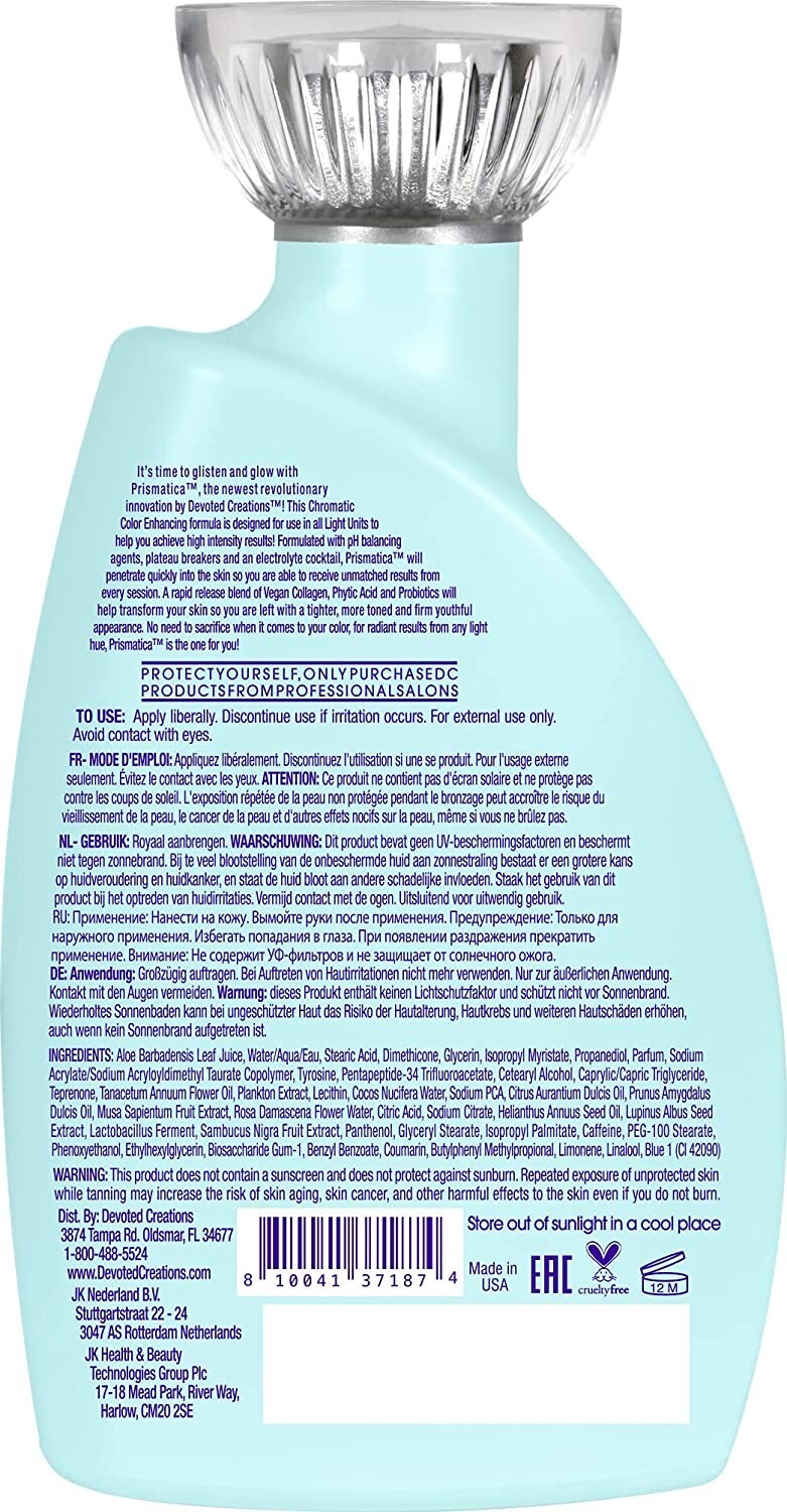 Devoted Creations Prismatica Tan Enhancing Color Creator Tanning Lotion 13.5 oz
