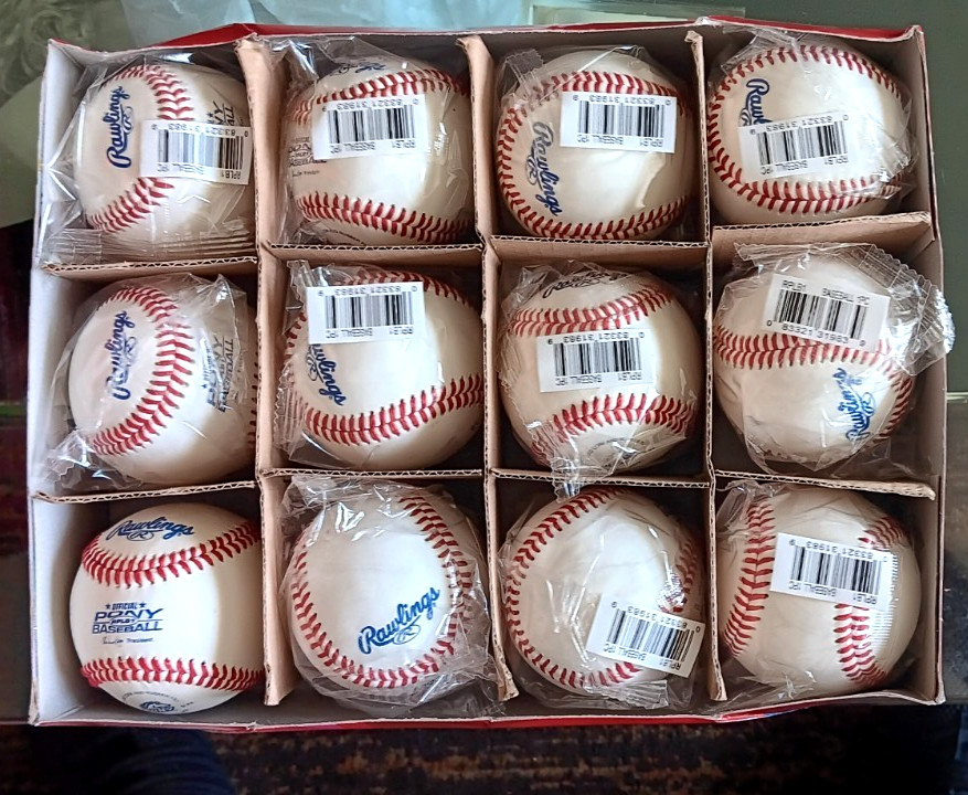 12 Rawlings RPLB1 Official Pony League Baseballs Brand New And Sealed - 1 Open