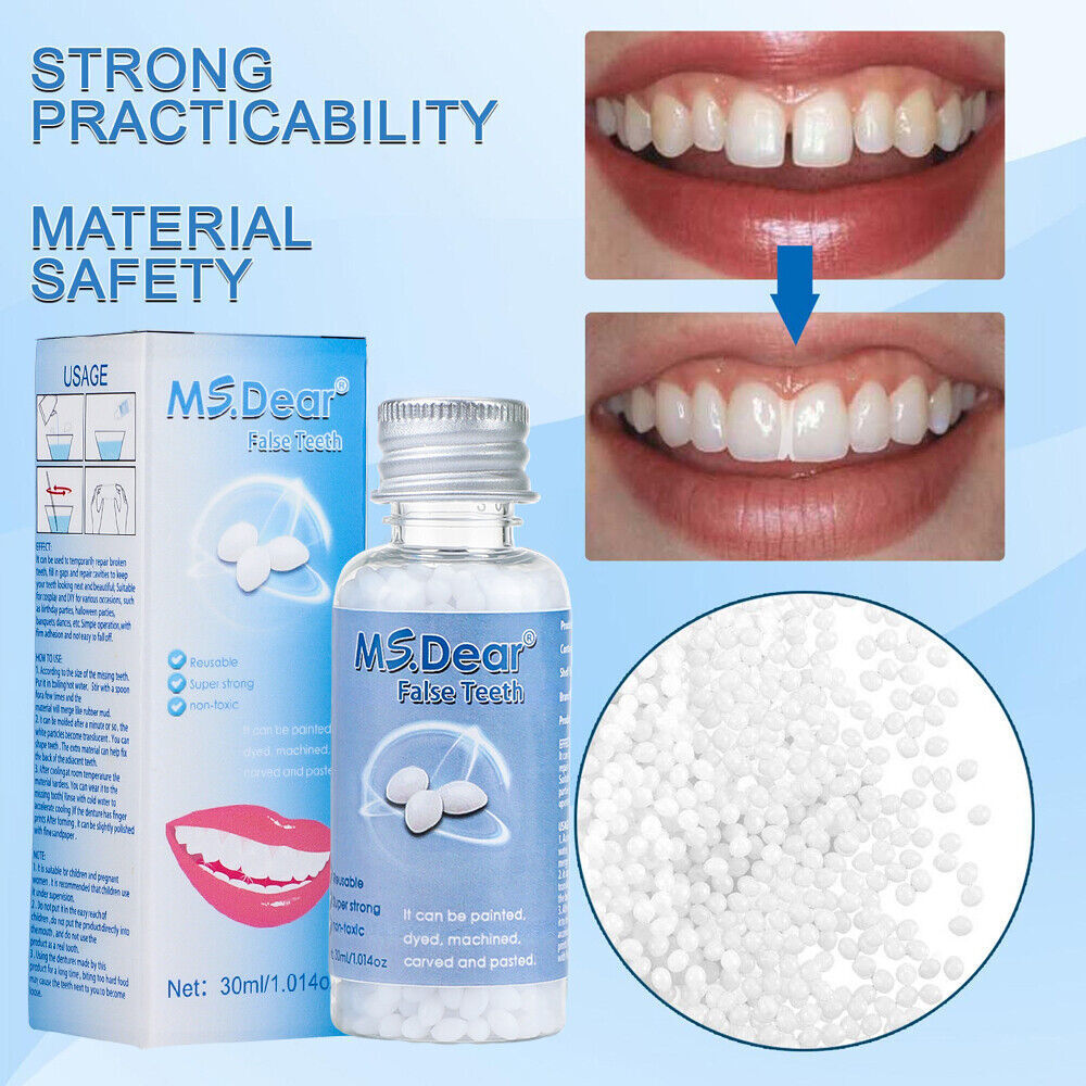 3/2X Tooth Repair Granules Temporary Fitting Beads Reusable Moldable False Teeth