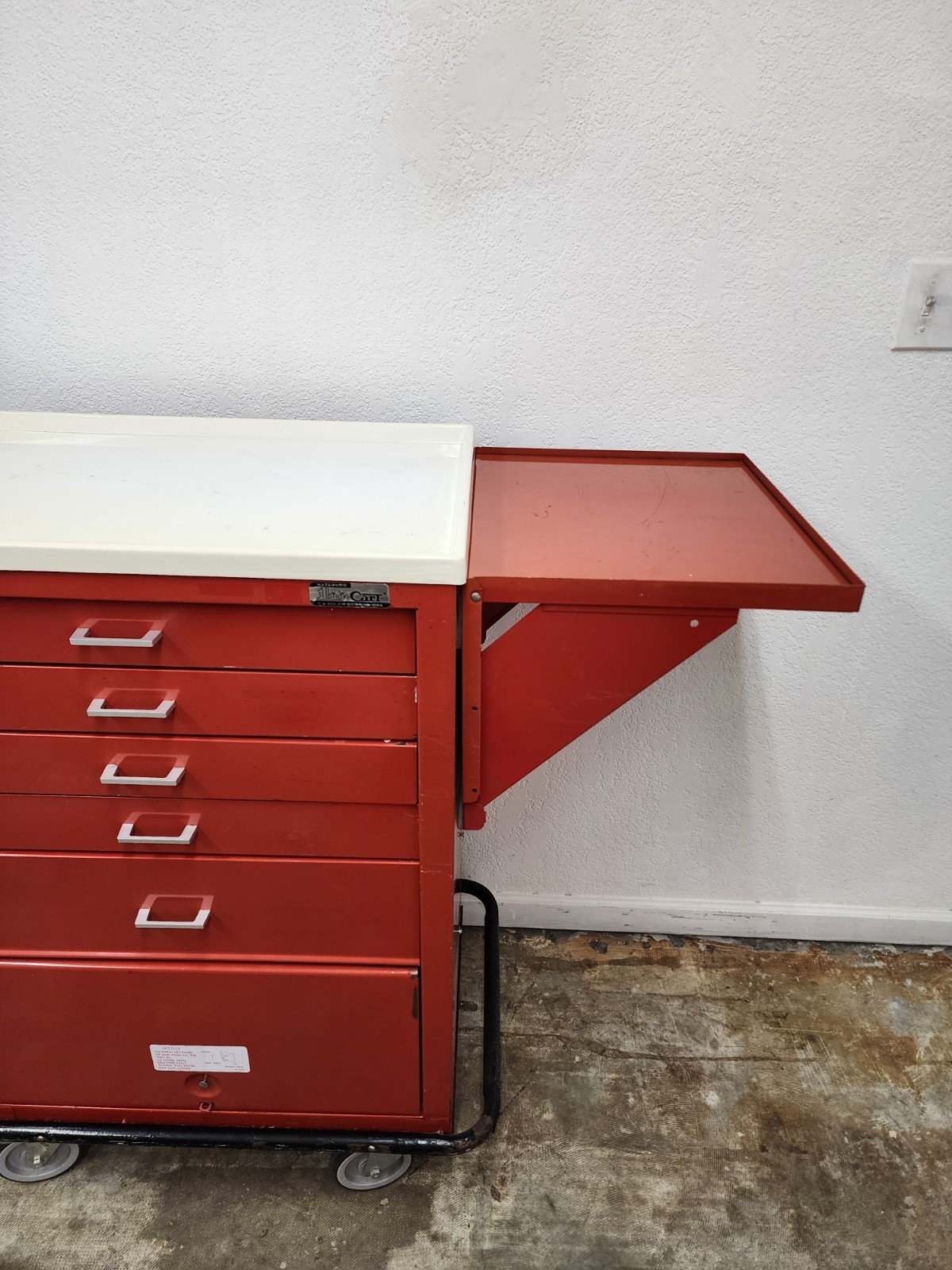 Waterloo Uni-Cart Medical Lab Mobile Storage Cart 6 Locking Drawers Tool Box